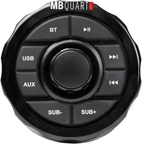 جهاز استقبال بمقياس بحري MB Quart GMR1.5S2B مع بلوتوث + (2) حزمة مكبرات صوت سوداء مقاس 6.5 بوصة مع 2 حاوية مكبر صوت Rockville MAC65B مقاس 6.5 بوصة من الألومنيوم الأسود على شكل برج ويك بورد in Kuwait