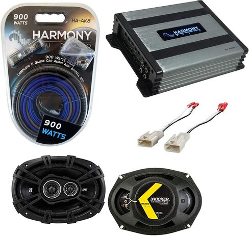 Harmony Audio متوافق مع Toyota FJ Cruiser 2007-2014 Factory مكبر الصوت البديل Kicker Bundle DSC693 & Harmony HA-A400.4 in Saudi Arabia