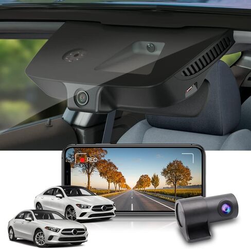Fitcamx Front 2160P+Rear 1080P Dash Cam Suitable for Benz A Class A220 2019-2022 W176 W177 & CLA 250 2014-2023 C117 C118 (HD2-6175), OEM Style, Loop Recording WiFi, G-Sensor, Easy to Set, 128GB Card in Saudi Arabia