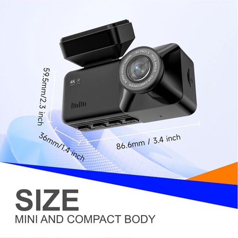 2026 Upgraded Dash cam Pro 4K Wireless Car Dashcam Front Rear, 4K 2160P/FHD Dash Camera for Cars, 3.16" IPS, 5.8GHZ WiFi, GPS, with 64GB Card, 170° Wide Angle Lens (1 Set (128G)) in Saudi Arabia