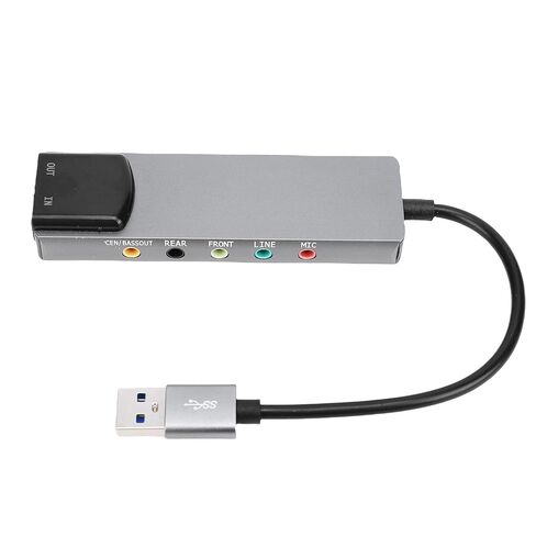 بطاقة صوت LAISANIM 7.1 USB مع بطاقة صوت رقمية خارجية لجهاز الكمبيوتر المحمول، ستيريو في محول قناة 7.1 لمحبي الموسيقى in Kuwait