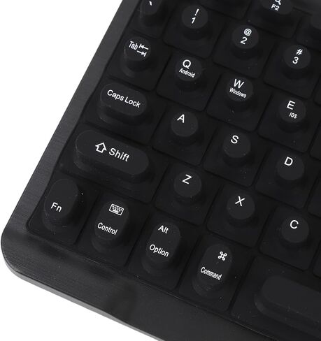Sanpyl Keyboard for Long Nails, Wireless Bluetooth Keyboard with Silicone Raised Protective Cover, for Wins, for Android, for iOS, Slim Quiet (Pink) in Saudi Arabia