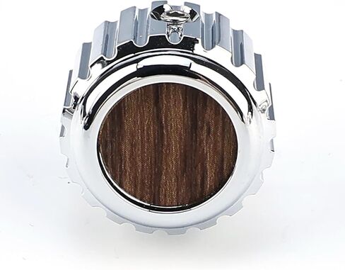 2Pcs Aluminum Alloy Electric Bass Guitar Knobs 6.1mm（15/64"） Potentiometer Shaft Flat Top Speed Control Metal Volume Tone Knobs for Electric Bass Guitar Replacement(Gold -Wood Grain Top) in Saudi Arabia