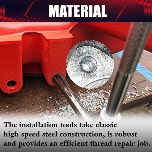 wesleydrill 49PCS Thread Chaser Set, Metric and SAE Thread Repair Kit, 22 Taps, 24 Dies, 3 Thread Files, UNF and UNC Size in Kuwait