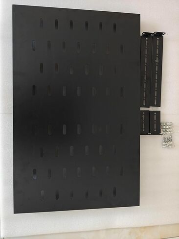 رف خادم 1U قابل للتعديل بعمق 28-34.4 بوصة، تصميم مزود بفتحات تهوية لـ 4 رفوف وخزائن كمبيوتر، سعة تحميل شديدة التحمل 80 كجم in Kuwait