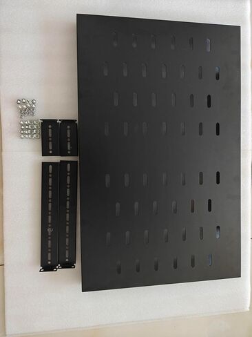 رف خادم 1U قابل للتعديل بعمق 28-34.4 بوصة، تصميم مزود بفتحات تهوية لـ 4 رفوف وخزائن كمبيوتر، سعة تحميل شديدة التحمل 80 كجم in Kuwait