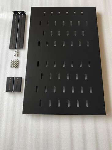 رف خادم 1U قابل للتعديل بعمق 28-34.4 بوصة، تصميم مزود بفتحات تهوية لـ 4 رفوف وخزائن كمبيوتر، سعة تحميل شديدة التحمل 80 كجم in Kuwait