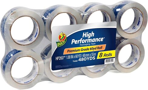 Duck® HP260™ Packaging Tape, 1 7/8" x 60 Yd., Clear, Pack Of 8 in Saudi Arabia