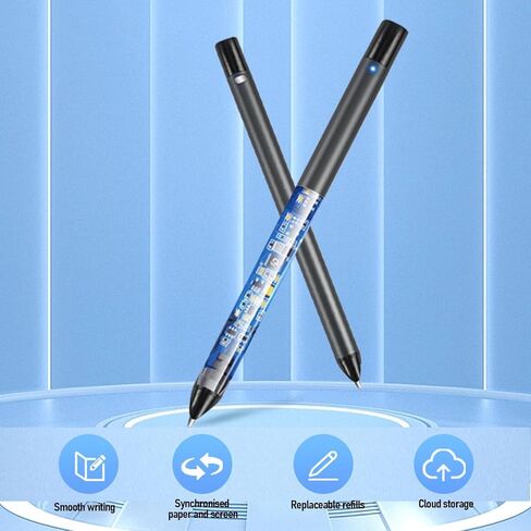 GOWENIC Smart Pen Notebook Set, 5.0 Digital Pen with 360 Writing Angle Real Time OCR Text Recognition, for Android iOS Studying Drawing Note Taking (Black Grey Patchwork) in Saudi Arabia