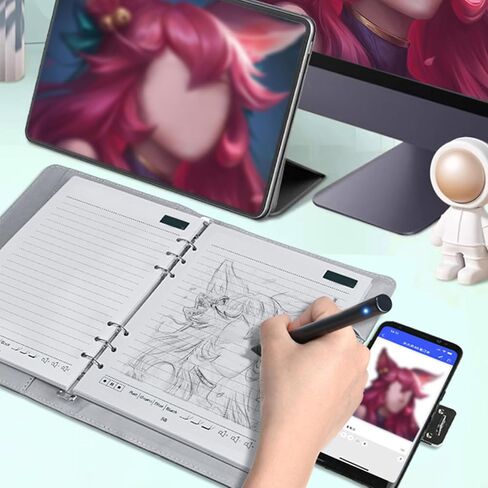 Writing Digital Smart Pen Notebook with Real Time Sync, AI Drawing, Voice Drawing, Easy Sharing, Translation, Playback, Offline Cache for Android (Brown) in Saudi Arabia
