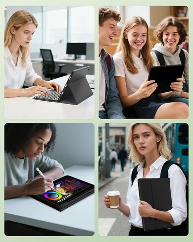 حافظة لجهاز ipad A16 مع لوحة مفاتيح وماوس، غطاء قابل للطي مع حامل أقلام للجيل الحادي عشر 2025 11 بوصة/الجيل العاشر 2022 10.9 بوصة، لوحة مفاتيح لاسلكية مغناطيسية قابلة للفصل مع ماوس، أسود in Kuwait