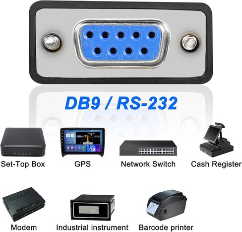 كابل محول USB أنثى إلى RS-232 DB9 أنثى، كابل محول USB 2.0 إلى تسلسلي RS232 DB9(9-pin) لتسجيل أمين الصندوق والمودم والماسح الضوئي والكاميرات الرقمية - 30 سم in Saudi Arabia