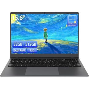 2025 Laptop, Pentium Gold 6500Y Processor(Up to 3.4GHz),32GB RAM 512GB SSD,15.6 Inch FHD IPS Display, 5000mAh Battery,Type-C,Portable Laptops Computer for Business Office Home in Saudi Arabia