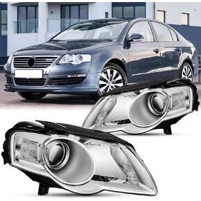 2PCS Headlight Assembly Fits For 2004-2007 Chevy Malibu LT LS SS Sedan/Malibu Maxx Hatchback/For 2008 Malibu Classic Replacement Headlamps Passenger and Driver Side Black Housing Amber in Saudi Arabia