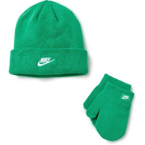 Nike Infant Beanie & Mittens 2-Piece Set - OBSISIAN - Infants (One Size Fits All), Obsidian, One Size in Kuwait