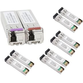 5 أزواج 1270nm/1330nm 10G وحدة الألياف SFP LC وضع واحد 10 كجم/20 كجم/40 كجم A + B وحدة الألياف مناسبة لمفتاح إيثرنت (10 كجم) in Saudi Arabia