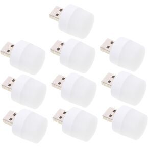 Tofficu 10pcs USB Powered Mini LED Atmosphere Lamps for Car and Laptop Portable Night Lights with High Brightness Low Power Consumption Soft Frosted Shade for Warm Ambient Lighting in Kuwait