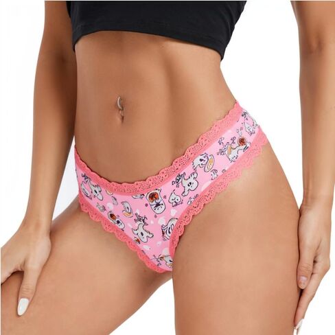 TenderTouch Women's Halloween Panties 6-Pack Cute Scary Spooky Rose Allover Print Hipster Underwear in Saudi Arabia