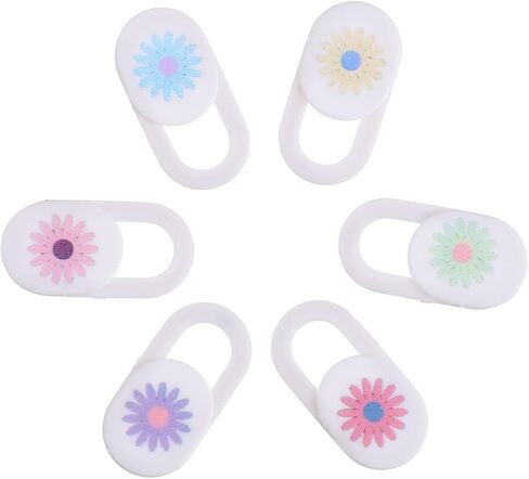 POPETPOP 6PCS Cute Sunflower Design Webcam Cover Slide Adhesive Privacy Protector for Laptop Tablet and Phone Prevents Unauthorized Access in Saudi Arabia