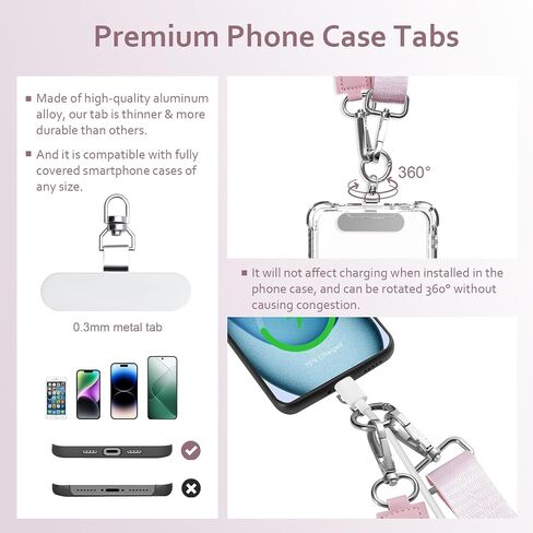 Clip and Go Strap for Phone with Wallet Crossbody Cell Phone Lanyard Suitable for Keys Bank Cards Headphones in Saudi Arabia