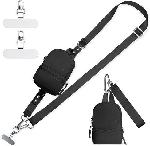 Clip and Go Strap for Phone with Wallet Crossbody Cell Phone Lanyard Suitable for Keys Bank Cards Headphones in Saudi Arabia