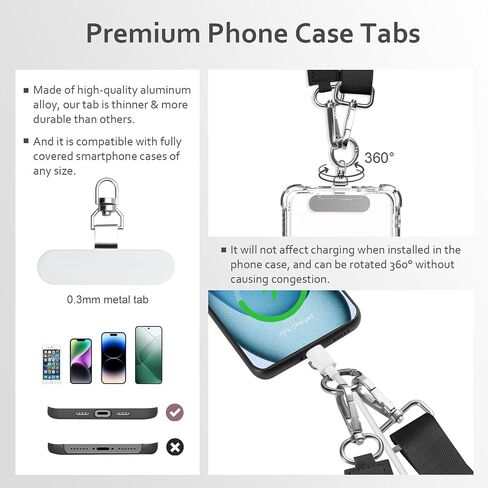 Clip and Go Strap for Phone with Wallet Crossbody Cell Phone Lanyard Suitable for Keys Bank Cards Headphones in Saudi Arabia