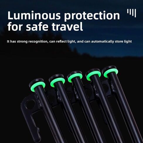20PCS Ground Nail Luminous Rings, Silicone O-Type Glow Markers, Tent Stake Visibility Rings for Camping Hiking Outdoor, LuminousVersion in Saudi Arabia