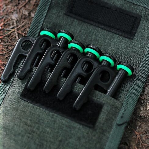 20PCS Ground Nail Luminous Rings, Silicone O-Type Glow Markers, Tent Stake Visibility Rings for Camping Hiking Outdoor, LuminousVersion in Saudi Arabia