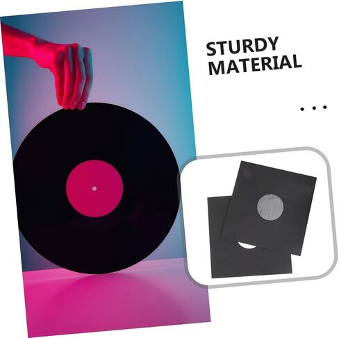 VICASKY 8pcs Vinyl Record Sleeves Kraft Paper Anti-Static Protector Bags Double-Layer Inner Sleeves for Vinyl Records Music Album Covers in Saudi Arabia