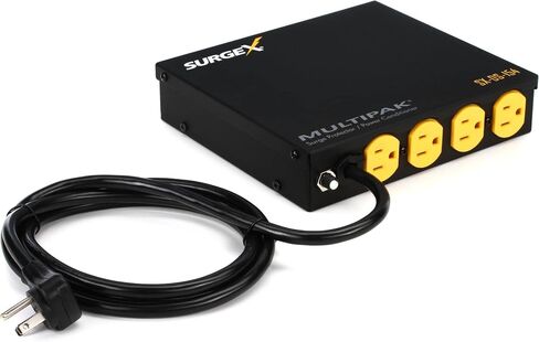 SurgeX Defender Series MultiPak (Model #SX-DS-154) 120 Volt, 15 Amp Surge Protector, EMI/RFI Noise Filter for Digital Panel Displays and Projectors, 4 Outlets in Saudi Arabia