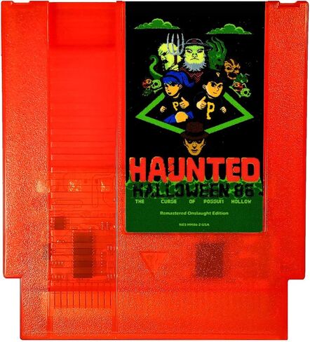Haunted: Halloween '86 (The Curse of Possum Hollow) NES Nintendo Game Homebrew كاملة في صندوق (خرطوشة اليقطين البرتقالية) in Saudi Arabia