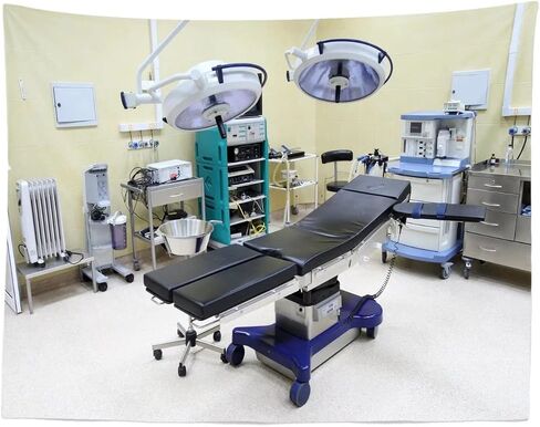 BELECO Hospital Backdrop 7x5ft Fabric Modern Operating Room Backdrop Doctor Surgery Anesthesia Bed Inspection Equipment Photo Background for Doctor Nurse Artistic Portrait Photoshoot Studio Props in Saudi Arabia