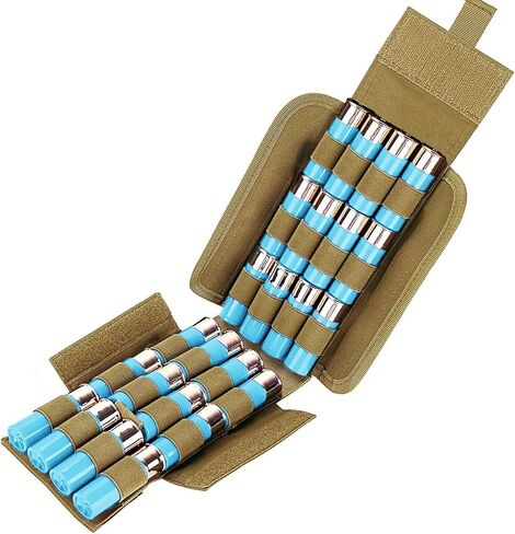 حامل شل بندقية MOLLE 25 طلقة. الحقيبة التكتيكية Shotshell. حقيبة وصول سريعة لإعادة تحميل ذخيرة البندقية لـ 12 مقياسًا/20 جرامًا in Kuwait