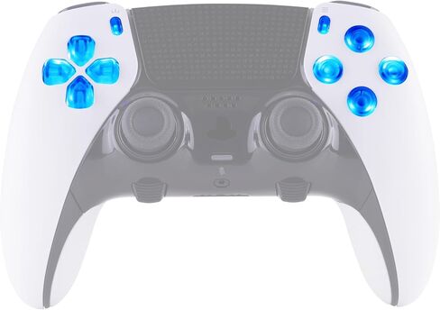 eXtremeRate Multi-Colors Luminated D-pad Action Create Option Face Buttons for PS5 Edge Controller, 7 Colors 9 Effects D&F LED Kit for PS5 Edge Controller - Black Classical Symbols Buttons in Saudi Arabia