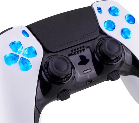 eXtremeRate Multi-Colors Luminated D-pad Action Create Option Face Buttons for PS5 Edge Controller, 7 Colors 9 Effects D&F LED Kit for PS5 Edge Controller - Black Classical Symbols Buttons in Saudi Arabia