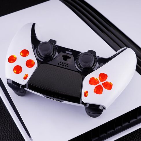 eXtremeRate Multi-Colors Luminated D-pad Action Create Option Face Buttons for PS5 Edge Controller, 7 Colors 9 Effects D&F LED Kit for PS5 Edge Controller - Black Classical Symbols Buttons in Saudi Arabia