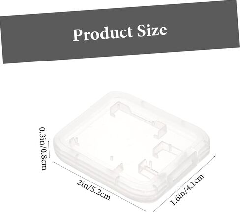 Artibetter 24pcs Transparent Memory Card Storage Cases Card Holder Organizer Lightweight Portable Container in Saudi Arabia