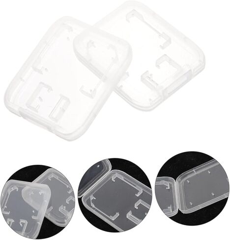 Artibetter 24pcs Transparent Memory Card Storage Cases Card Holder Organizer Lightweight Portable Container in Saudi Arabia