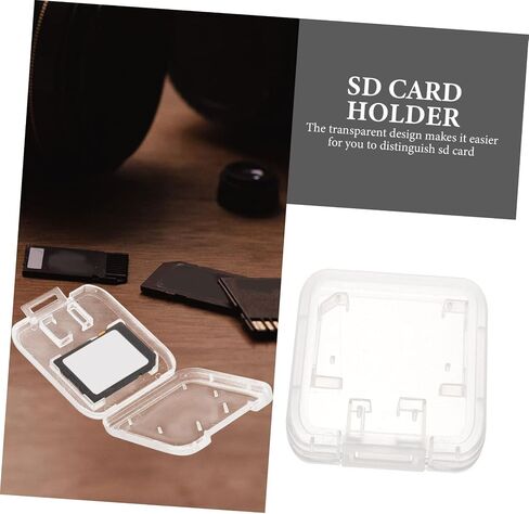 Artibetter 24pcs Transparent Memory Card Storage Cases Card Holder Organizer Lightweight Portable Container in Saudi Arabia