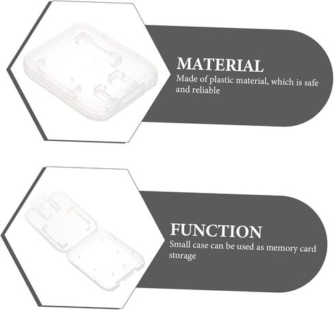 Artibetter 24pcs Transparent Memory Card Storage Cases Card Holder Organizer Lightweight Portable Container in Saudi Arabia