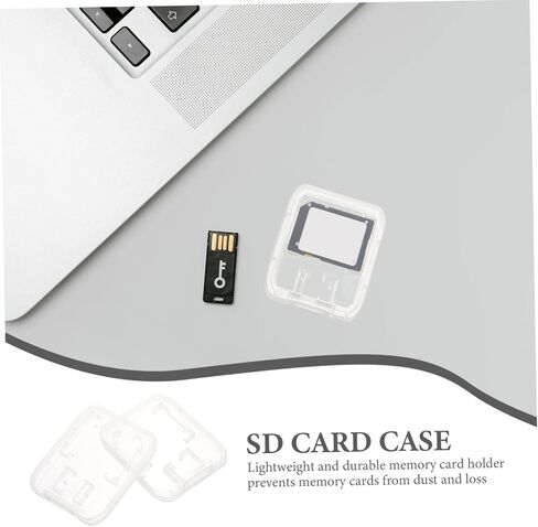 Artibetter 24pcs Transparent Memory Card Storage Cases Card Holder Organizer Lightweight Portable Container in Saudi Arabia