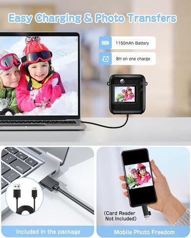 طباعة فورية لكاميرا الأطفال للفتيات والأولاد مع ورق طباعة وبطاقة 32 جيجابايت، ألعاب أطفال من سن 3 إلى 12 عامًا هدايا عيد الميلاد (أرجواني) in Kuwait