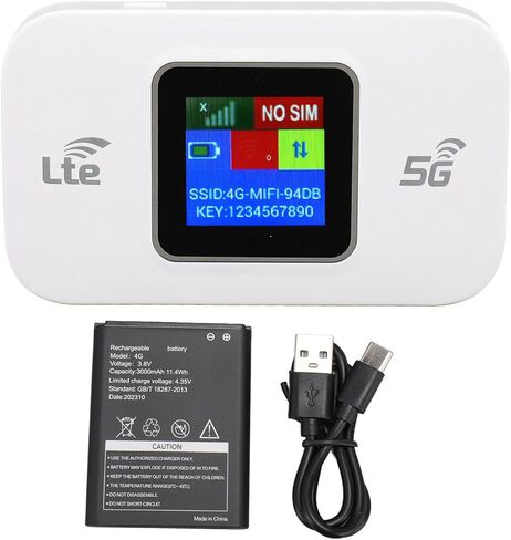 Sanpyl 4G LTE WiFi Modem Professional 300Mbps High Speed Portable Mobile WiFi Router for Phone Tablet Laptop TV with Advanced Security for Data Control, ABS Material in Saudi Arabia