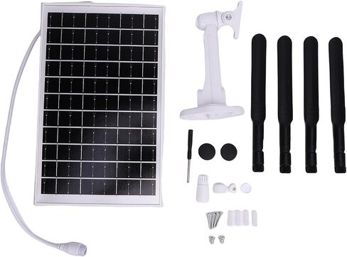 GOWENIC Solar Powered Outdoor 4G LTE Modem Router with SIM Card Slot, 12W 300Mbps Solar WiFi 6 Extender, Outdoor Wireless Router, WiFi Extender Signal Booster 150M Range (White Antennae) in Saudi Arabia