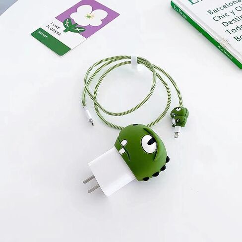 1 Set Lightning Dragon Big Head+1.4-Meter Winding Rope+Silicone Zip Tie New Charger Suitable for Apple 12 Fast Charging Protective Cover Charging Head Protective Cover in Saudi Arabia