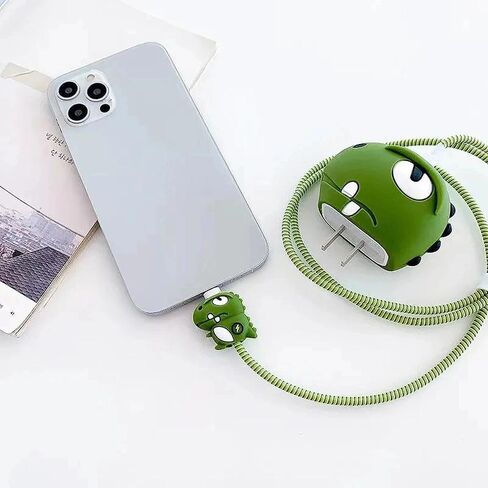 1 Set Lightning Dragon Big Head+1.4-Meter Winding Rope+Silicone Zip Tie New Charger Suitable for Apple 12 Fast Charging Protective Cover Charging Head Protective Cover in Saudi Arabia