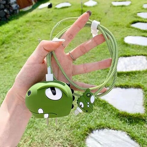 1 Set Lightning Dragon Big Head+1.4-Meter Winding Rope+Silicone Zip Tie New Charger Suitable for Apple 12 Fast Charging Protective Cover Charging Head Protective Cover in Saudi Arabia