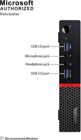 كمبيوتر لينوفو ثينك سنتر M900 تايني كمبيوتر مكتبي صغير - انتل كور i5-6500T، ذاكرة وصول عشوائي 16 جيجا، 512 جيجا اس اس دي، منفذ عرض، واي فاي، BT، ويندوز 11 برو (متجدد) in Saudi Arabia