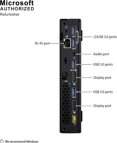 كمبيوتر لينوفو ثينك سنتر M900 تايني كمبيوتر مكتبي صغير - انتل كور i5-6500T، ذاكرة وصول عشوائي 16 جيجا، 512 جيجا اس اس دي، منفذ عرض، واي فاي، BT، ويندوز 11 برو (متجدد) in Saudi Arabia