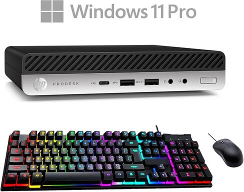كمبيوتر مكتبي صغير HP Prodesk 600 G3، مع معالج Core i5-7500 (3.4 جيجا هرتز-3.8 جيجا هرتز)، ذاكرة وصول عشوائي DDR4 سعة 8 جيجا، 256 SSD، USB WiFi+BT، لوحة مفاتيح وماوس، Windows 11 Pro (متجدد) in Saudi Arabia
